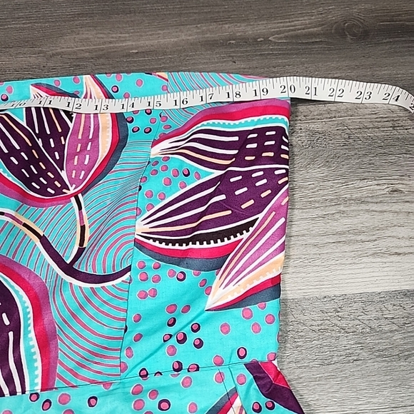 GRASS FIELDS sleeveless Ankara jumpsuit Multi color sz 14 - Picture 9 of 10